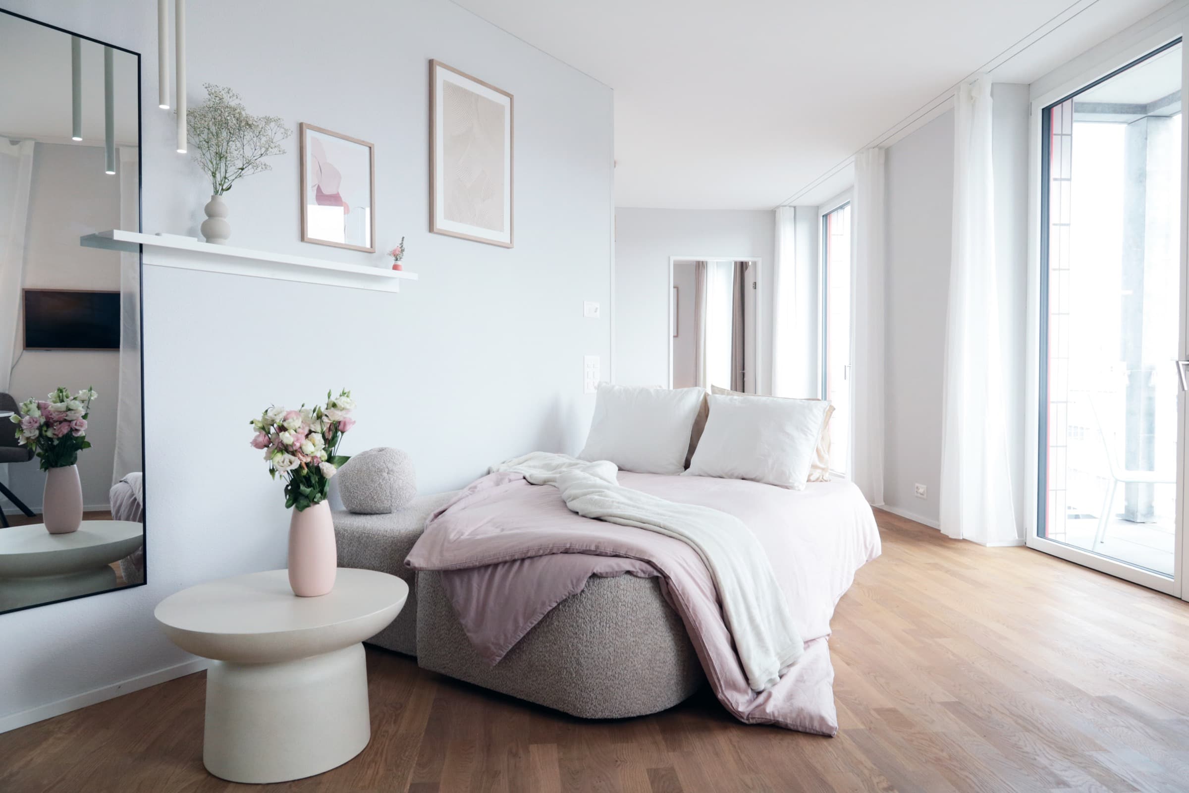 The sofa converts into a bed